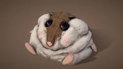 Quetschi the squished plush hamster