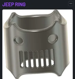 مجاني Jewelry & Accessories STL تنزيل - خاتم مجوهرات يحمل شعار JEEP - hgreal