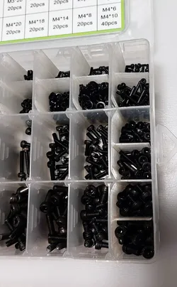 Assorted Metric Screws Storage Case: Extra Dividers & Allen Wrench Storage