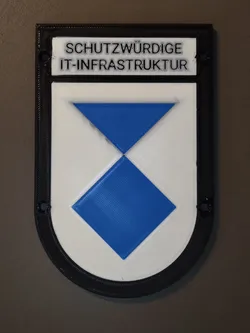 Blue Shield Sign set for designating legacy IT/electrical