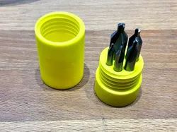 Center drill box with screw top
