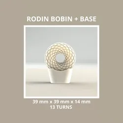 Digital Art STL Download - TORUS RODIN BOBIN COIL SMALL DIMENSIONS - 39 x 39 x 14 mmby MECH3D PRINTING