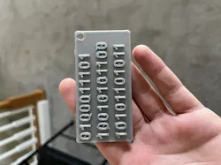 Geek binary keychain