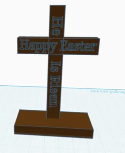 Happy Easter He Is Risen Cross