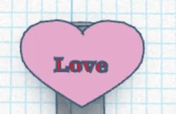 Heart Bead that says love