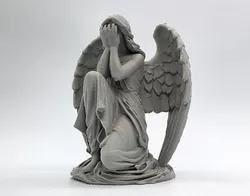 Kneeling Weeping Angel Statue