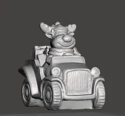 Characters & Creatures STL Download - christmas hot rod reindeerby celticverse