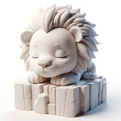 Cute sleeping Lion