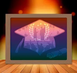 Digital Art STL Download - graduation shadow boxby tecnoculebras