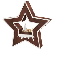 Décoration étoile de Noël pour bougie led