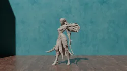 Elf Blade Dancer DnD Miniature (AI Generated)