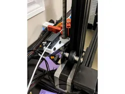 Filament Runout Sensor Bracket for Ender 3 with red dual gear extruder