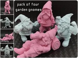 Pack of Four Garden Gnomes