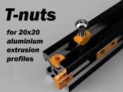 T-nut for 2020 aluminium extrusion profile