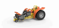 Vehicles & Machinery STL indir - Trekker met 4 motoren V8 Versie 3 Schaal 1:25 - 3DTechDesign