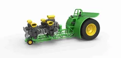 Vehicles & Machinery STL indir - Trekker met 5 motoren V8 Versie 5 Schaal 1:25 - 3DTechDesign