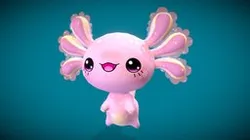 Cute Axolotl - Game Ready