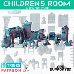 Props & Terrain STL Descărcare - Children's Room - Tiny Furniture