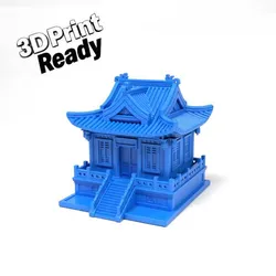 Props & Terrain STL Download - Chinese House 2by 3D Everything