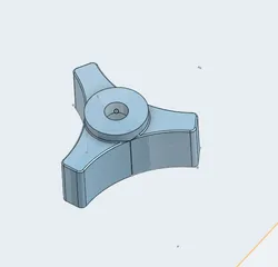 3 Lobed Threaded Through-Hole Knob with Brass Threaded Inserts