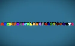3D Bubble Letters of the Alphabet v1