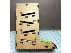 Laser Cut AA and AAA battery holders with slots