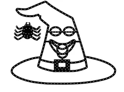 Singing Witch Hat with Spider