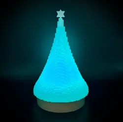 Voxel Christmas Tree Tealight Candle