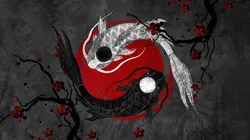 Yin Yang Mask &amp; Amulet Necklace