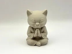 Zen Cat Meditating Monk