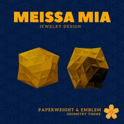 01. Medial Pentagonal Hexecontahedron – 18. Self-Intersecting Snub Quasi-Regular Duals Paperweight and emblem - Geometric Paperweight - Sacred Geometry emblem for Home Decoration
