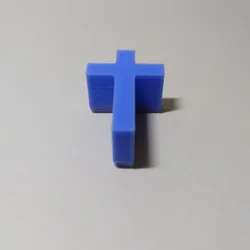 Christian Cross Symbol Meeple Silhouette – 3D Printable Game Token