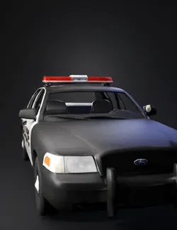 Create a game ready low poly 2008 Ford Crown Victoria Police Intercept
