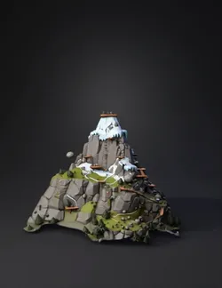 Create a realistic breathtaking gigantic realistic mountain for a