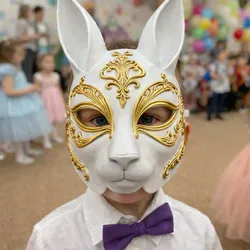 Fantasy Rabbit Mask – Elegant Animal Cosplay Mask #qq