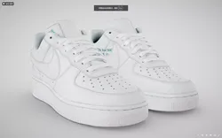 Louis Vuitton x Nike Air Force 1 low 2 Low-poly 3D model