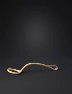 metal wire hook with double loop bronze patina curved rod