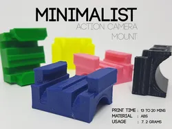 Minimalist Action Camera Mount (25mm Handlebar)