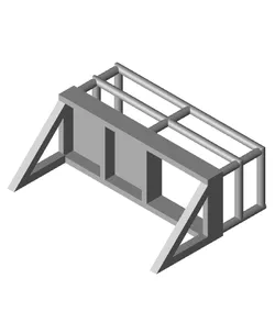 N Scale - 10' Ladder Platform - Left Side Opening