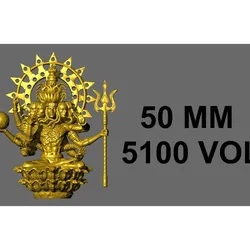 🔱 Panchmukhi Shivji: High-Detail 3D Solid STL 🕉️✨