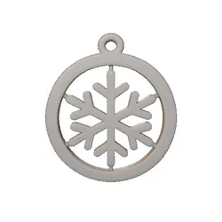 Snow Circle Hanging Christmas Ornament 3D Model