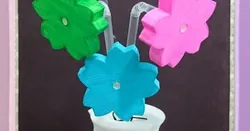 Spinning top - Sakura ( with straw )