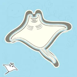 Underwater world cookie cutters - manta ray (style 1)
