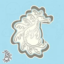 Underwater world cookie cutters - seahorse (leafy seadragon) (style 2)