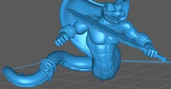 Yuan-Ti / Snake-man Warrior, Pose 2