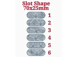 70x25mm Slot Shape Bases "Walkway"