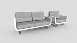 Futuristic Sofa And Armchair Set