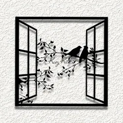 Other STL indir - birds window WALL ART HOME DECOR - Kaoz Kitten