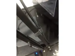 Boom arm wire clip