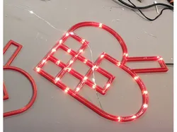 Christmas Heart with LED light inside